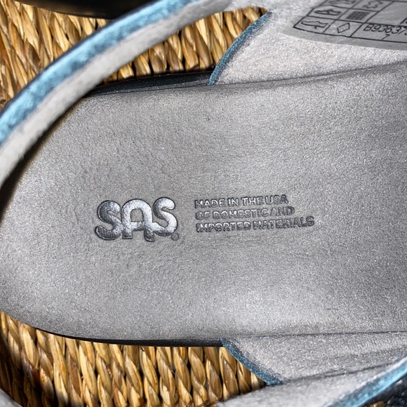 Nudu Navy SAS Leather Women’s Sandal Size 8.5 Narrow - Picture 13 of 16